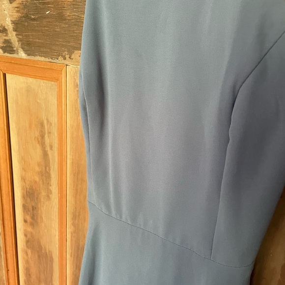 Lulus S slate blue dress- midi - Picture 2 of 5